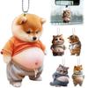 [Facial] Shiba Inu Keychain Cute Scott 2D Ball Chain Belly