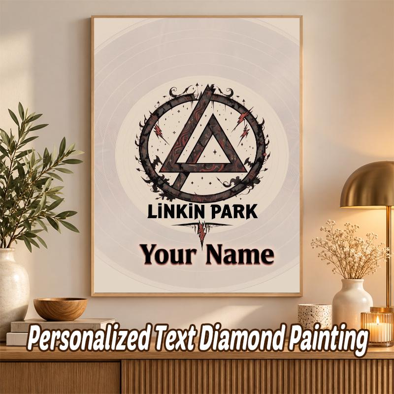 Linkin Park Custom Name Text 5D Diamond Painting Kit DIY Full Drill Diamond Art Decoration