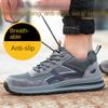 Men's Labor Insurance Shoes, Steel Bag Head Kevlar, Rubber Sole, Smash-proof and Puncture-proof Work Shoes