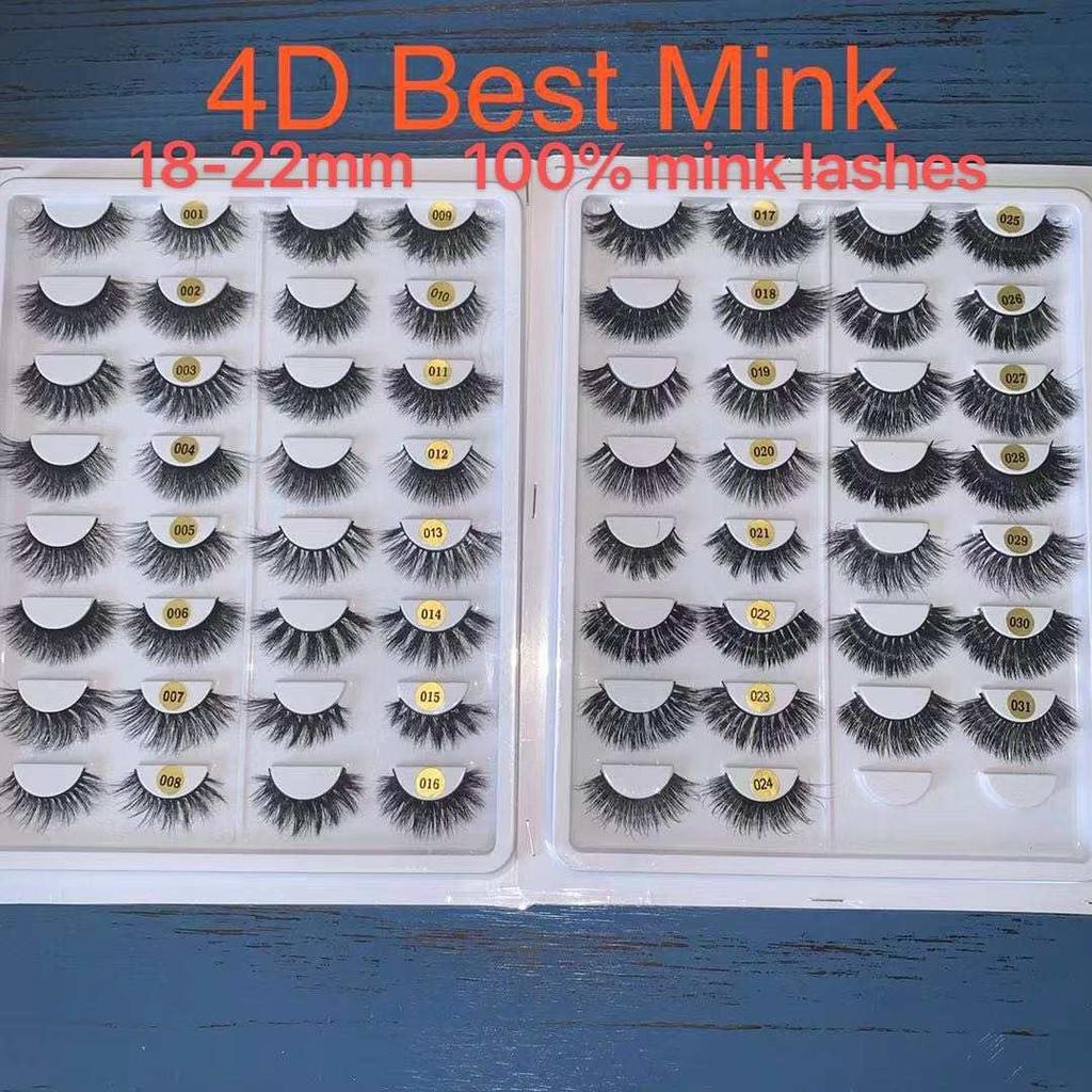 100% Real Mink Free Custom Sample 3d Mink Lashes Eyelashes Vendor Cruelty Lashes