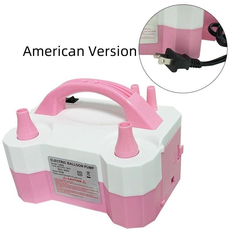Elektrisk Ballongpump, Bärbar Dubbelmunstycke Elektrisk Luftballongpump Uppblåsare Fläktmaskin för Festdekorationer