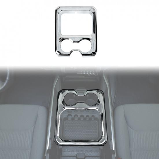 Central Water Cup Holder Panel Cover Trim Frame For Dodge Ram 1500 18+ Chrome