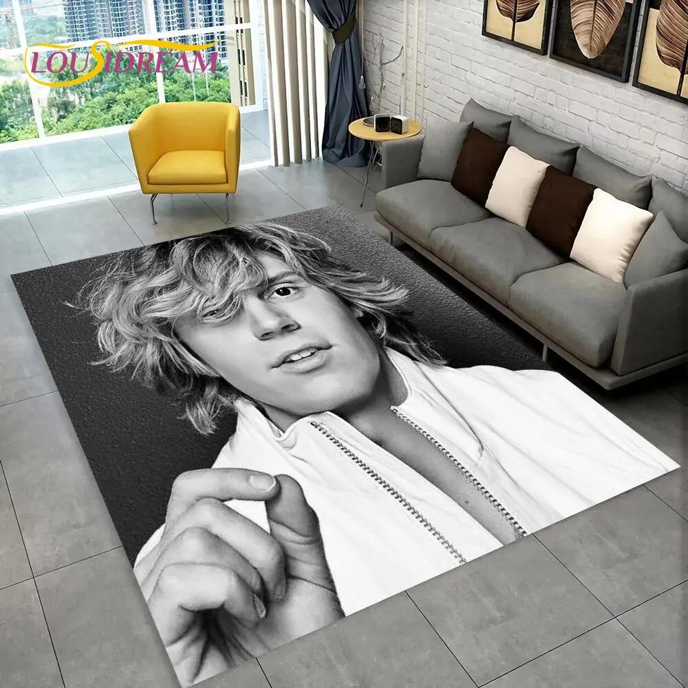 Cute Evan Peters Movie TV  Actor Area Rug,Carpet Rug for Home Living Room Bedroom Sofa Doormat Decor,kids Non-slip Floor Mat 3D
