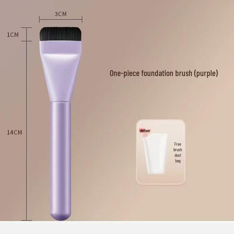 Ultra-Thin Fishtail Crescent Foundation Brush Set - Flat Head, Non-Powder Absorbing Beauty Tool