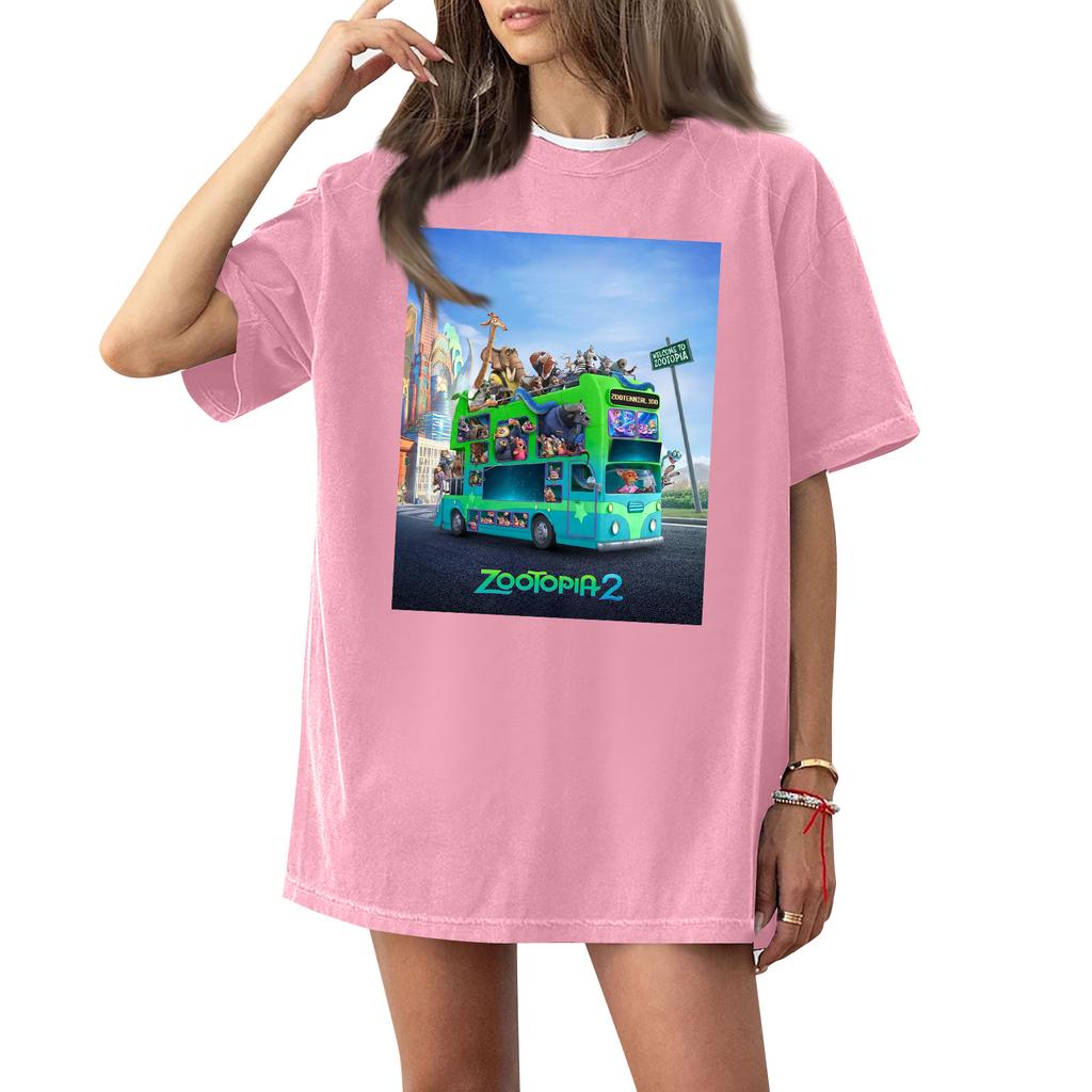 Women's Casual Fashion Round Neck Printed Short Sleeve T-Shirt Top