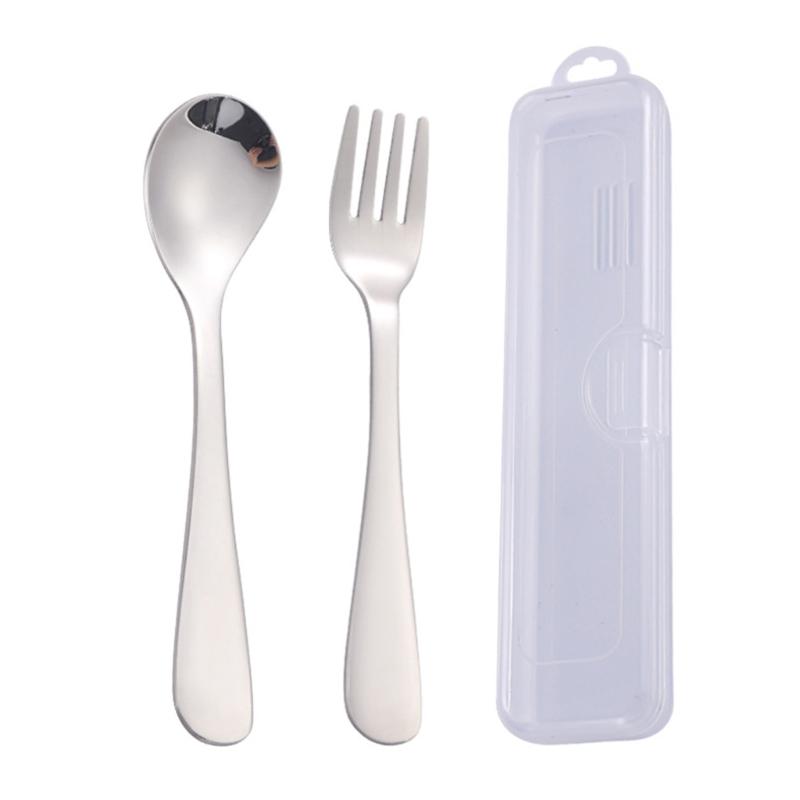 

Baby Cutlery Self-Feeding Spoon & Fork Set Toddler Multipurpose Food Noodle Feeding Spoon Food Grade Children Dinnerware