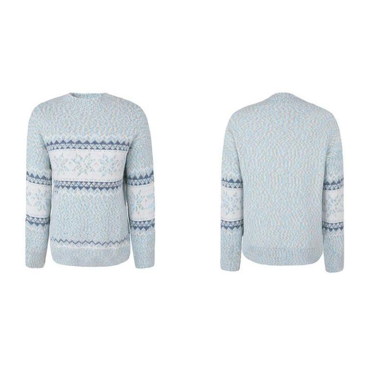 Vintage Christmas Print Knitwear Cardigan Loose O Neck Sweater Top Long Sleeve Winter Autumn