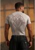 Men's Quick-Dry Printed T-Shirt for Muscle Building, Spring & Autumn Sports Training