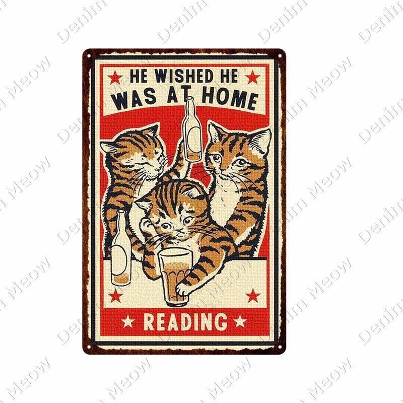 DORA Tin Sign Funny Animal Tin Poster I Do What I WantPlaque Bar Room Decor Nice Butt Wall Art Cat and Dog Vintage Tin Sign Gift N