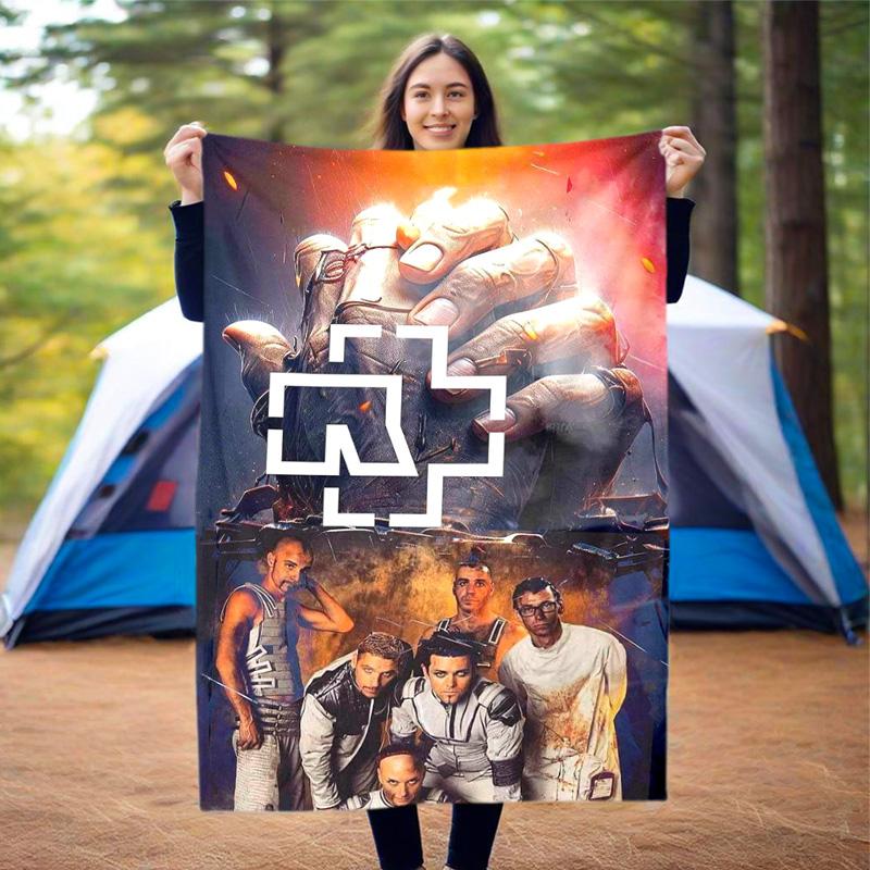 Till Lindemann, lead singer of the German heavy metal rock band Rammstein, blanket for warmth, home decoration for siesta, flannel blanket Y5