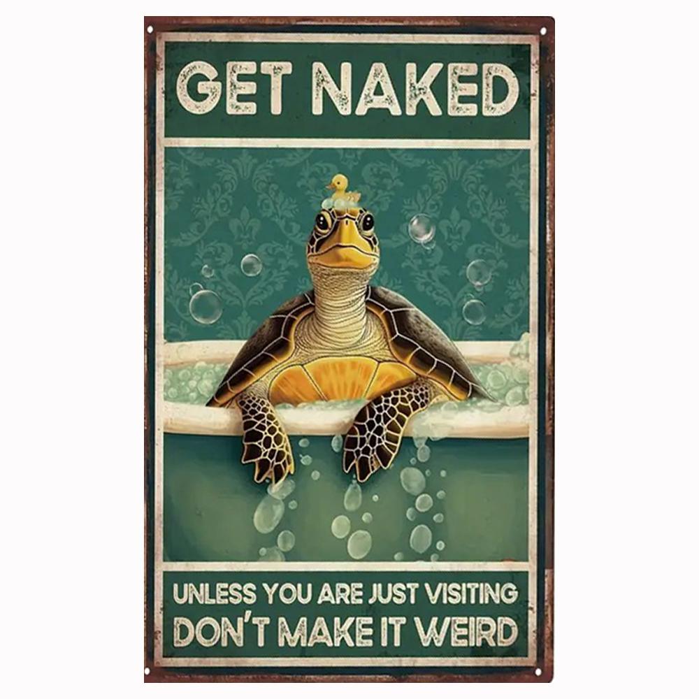 Vintage Metal Tin Sign 8x12 Inch Retro Bathroom Wall Decor Home Toilet Sign