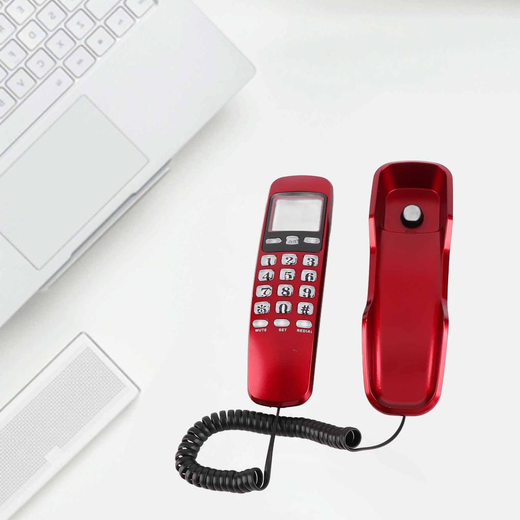 Mini Wall Telephone Home Office Hotel Incoming Caller ID LCD Display Landline Phone