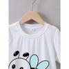 European Size Girls Summer Short-Sleeve Cartoon Bee Print T-Shirt