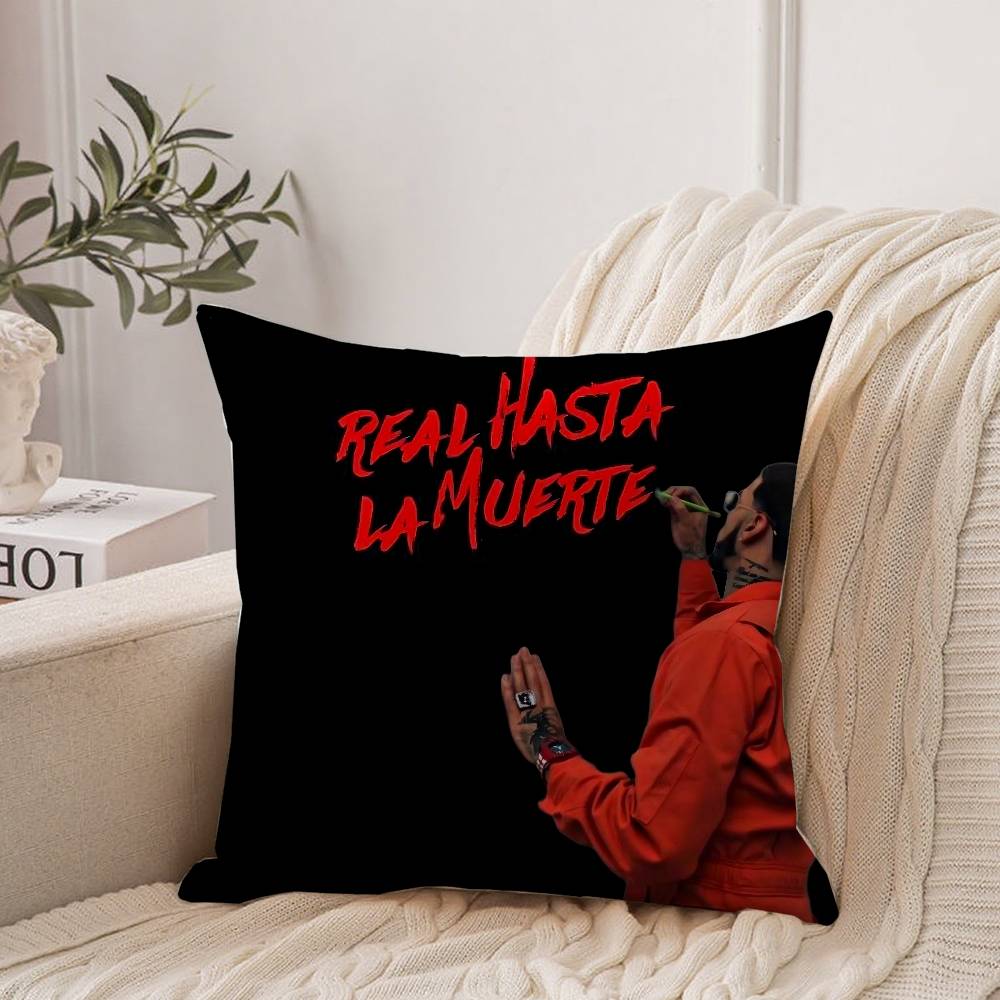 Famous Rapper Anuel AA Pillow Case Home Decor Throw For Sofa Bed Car Room Decor Gift Idea
