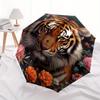 Floral Tiger Wall Art: Vibrant Nature Decor for Your SpaceUmbrella, Portable 3-Fold Compact Umbrella for Men & Women Gift