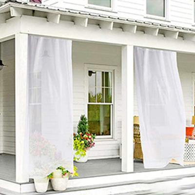 Rideaux d'extérieur utiles uni faciles à installer polyvalents imperméables blancs pour terrasse de porche