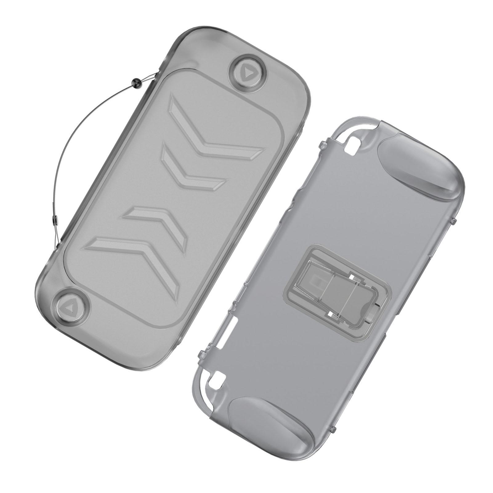 

Чехол для игрового контроллера для Switch 2, съемный, эргономичный дизайн, игровая консоль, ПК, передняя часть из ТПУ, задняя часть 360 градусов, полная прозрачный черный