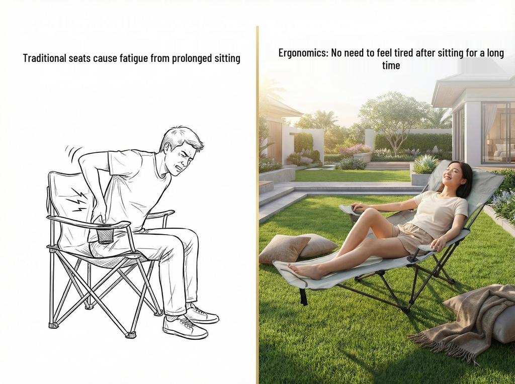 Dual-Use Reclining Lounger Chair with Backrest for Home & Office Relaxation