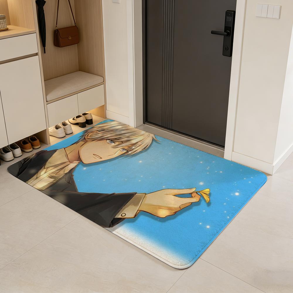

anime T-The Ice Guy and His Cool Female Colleague Floor Mat Flannel Door Mat Non-Slip Absorbent Washable Indoor Home Rug 40x60cm