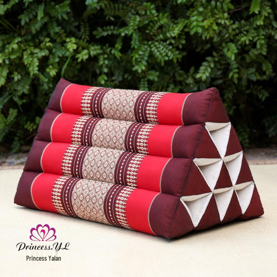 Thailand Triangle Tatami Cushion: Kapok Lumbar Pillow & Sofa Back Support.