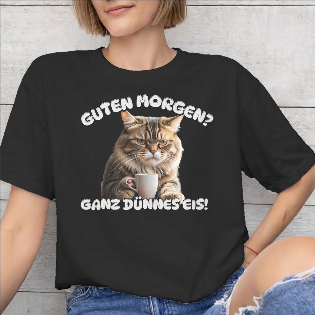 Unisex Unisex Guten Morgen Ganz Dnnes Eis Shirt 100 Cotton Graphic TShirt Clothing Outfits