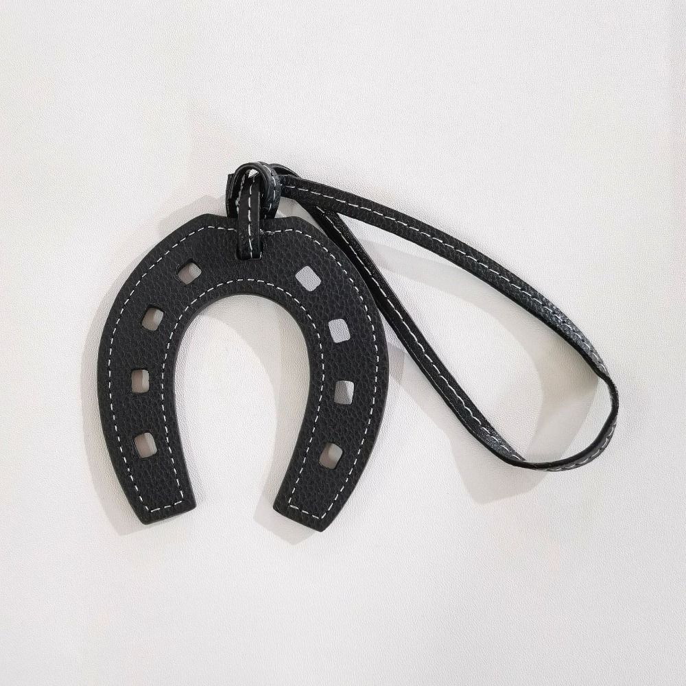 10 Colors Women And Girls PU Leather Horse Hoof Horseshoe Keychain Handbag Holder Charm Bag Purse Accessories for handbags