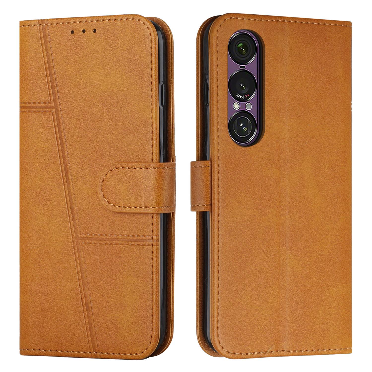 

For Sony Xperia 1 VII Case Leather Stand Protective Phone Cover F