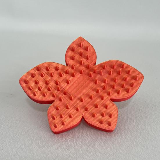 Scalp Massager Comb for Cats Dogs 3D Printed Flower Shaped Head Scratcher Scalp Massager for Stress Relief Pet Grooming