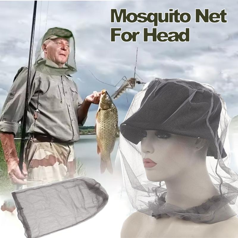 Outdoor Mosquito HeadFace Head Protector Mesh With Storage Bags Mesh Nets Gardening Insect-Proof Hat For Hiking Camping Fishing