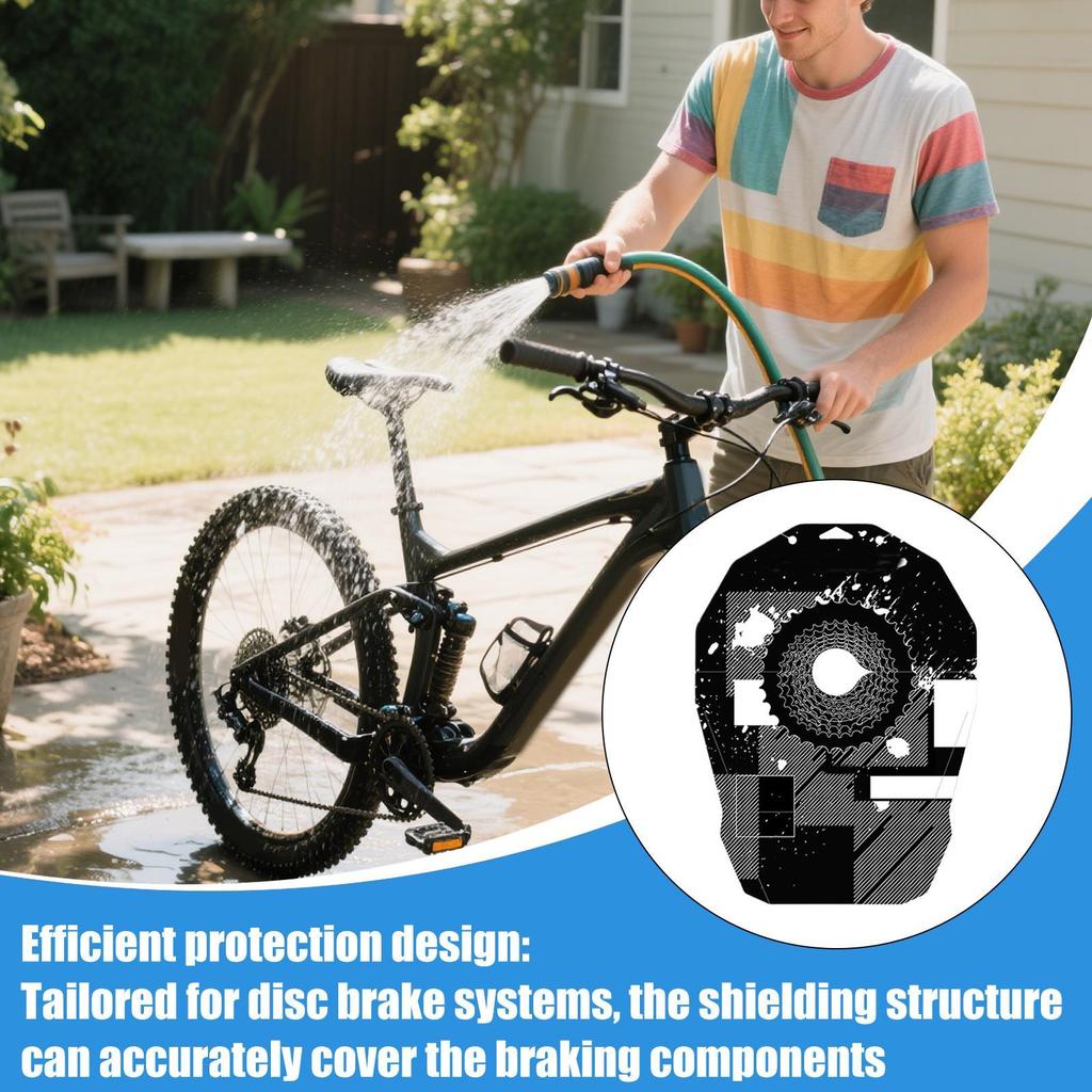 Cycling Disc Covers Protective Bike Brake Disc Cover Lightweight Waterproof Easy-To-Clean Protector for Oil Stain Prevention