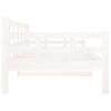 Daybed White Solid Pine Wood 90x200 cm
