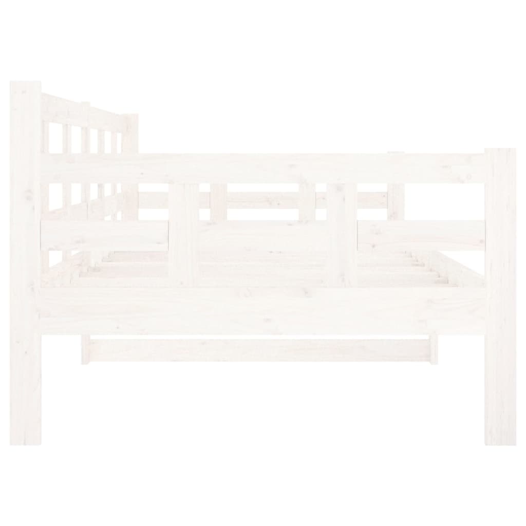 Daybed White Solid Pine Wood 90x200 cm