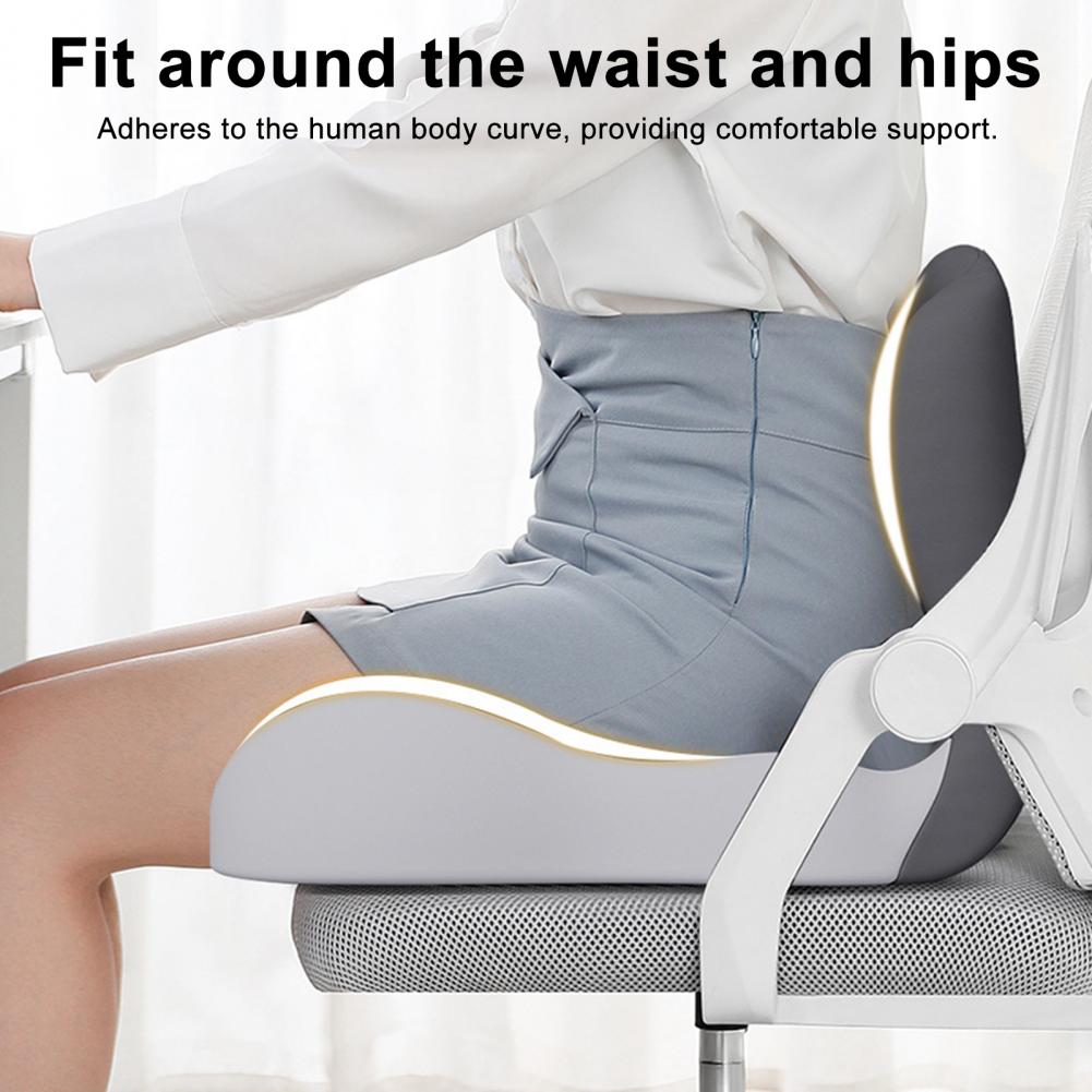 L-Shaped Integrated Seat Cushion Memory Foam Cushion with Lumbar Support Back And Seat Cushion for Tailbone Pain Relief