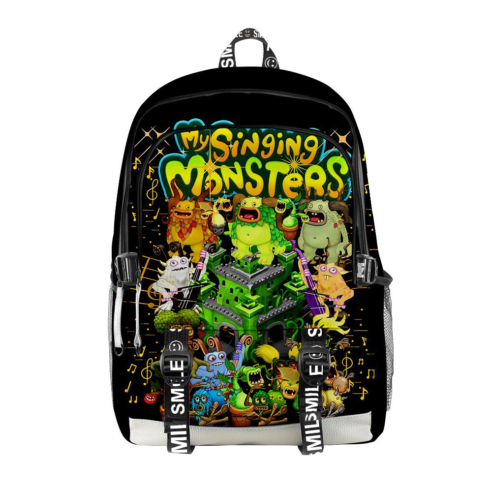 Klassiek Populair my singing monsters Schooltassen Unisex 3D Print Oxford Waterdicht Notitieboek multifunctioneel Reistassen