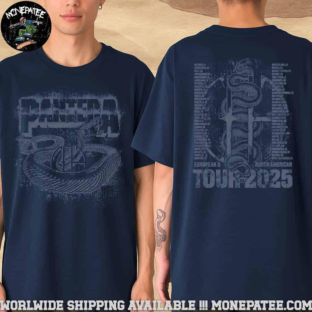Pantera Europe And North American Tour 2026 Dates List Snake CFH Merch Tee M