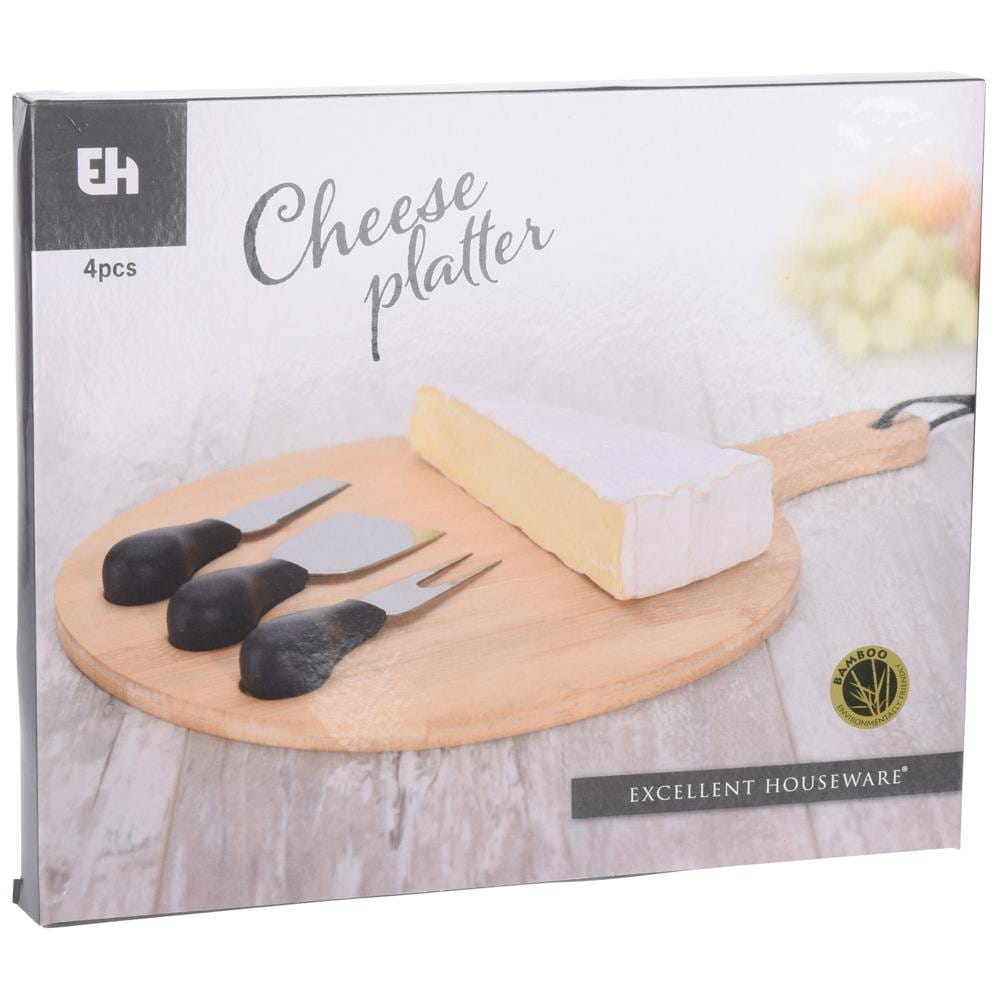 Deska Do Serwowania Serów Bambusowa+akcesoria EXCELLENT HOUSEWARE 128004