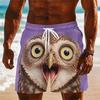 Summer Men's Animal 3D Printed Beach Shorts