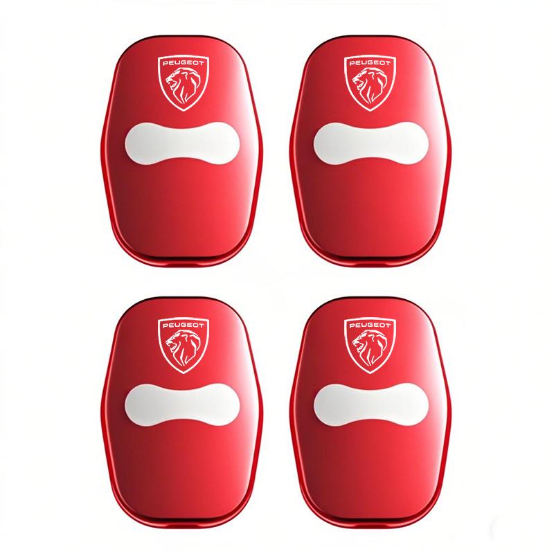 2026 Horká nálepka na auto 4ks Ochranné kryty přezek zámku dveří auta Kryt ze slitiny zinku Pro Peugeot 408 4008 308 3008 Rifter 5008 508