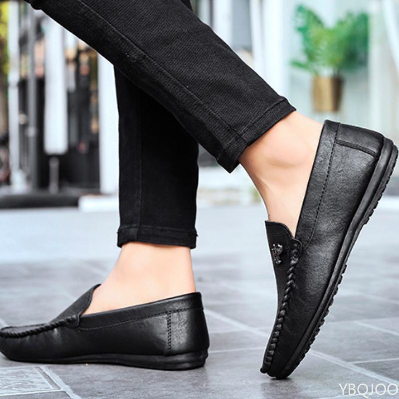 Men'S Trendy Breathable Shoes Casual Comfort Bean Bean Shoe Lightweight Non Slip Flats Fashion Driving Lazy Shoes  Homme