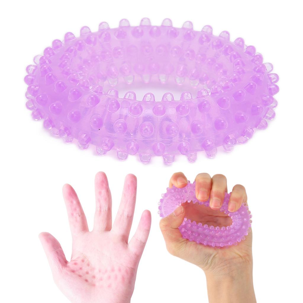 Finger Strengthener Annular Design Protruding Dot Design Good Elasticity Rehabilitation Grip for   Home