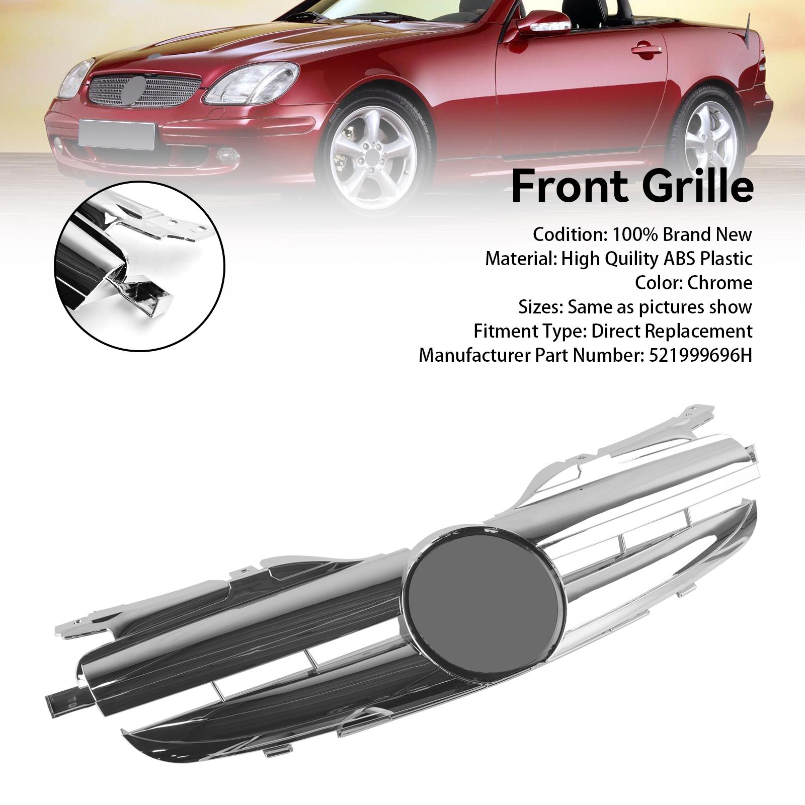 

Front Bumper Grill Grille Fit Mercedes Benz SLK-Class R170 SLK200 SLK230 SLK320