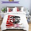 Lionel Messi Football Legend Bedding Set,Breathable Bed Linen for Guest Room Decoration,Festival Gift for Fans,All Season Duvet Cover with Pillowcases