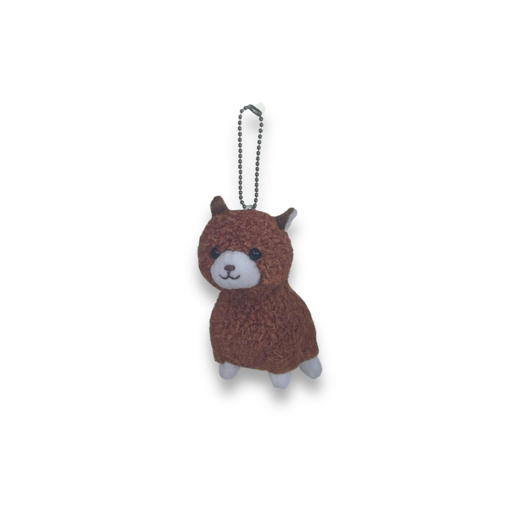 

Cute Sales Plush Alpaca Ball Chain Brown F0195