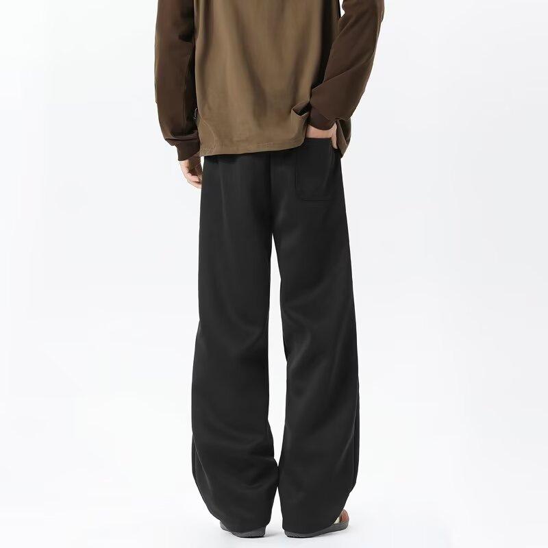 New loose casual pants men's trend versatile pants summer thin pendant wide-leg mopping trousers