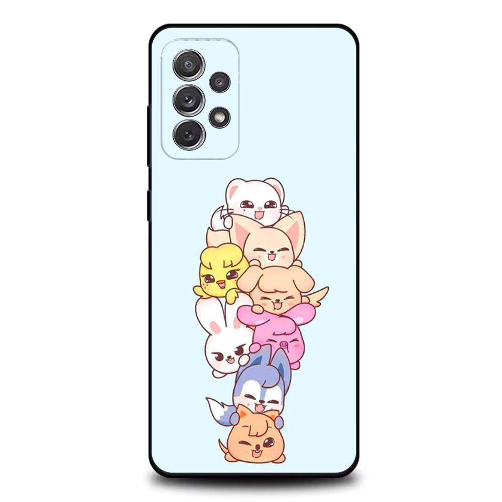 Kpop Stray-Kids Skzoo-ES Phone Case For Samsung S25,S24,S21,S22,S23,S30,Ultra,S20,Plus,Fe,Lite,Note,10,9,5G Black Cover