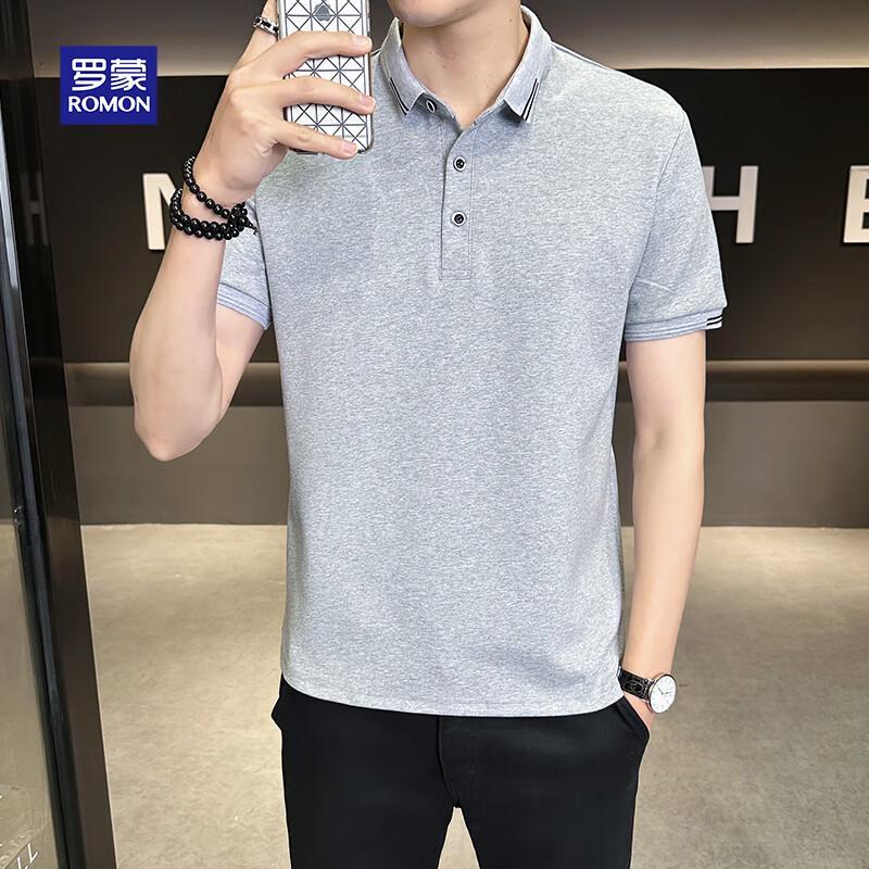 ROMON Men s Premium Ice Cotton Short Sleeve Polo Shirt 4XL