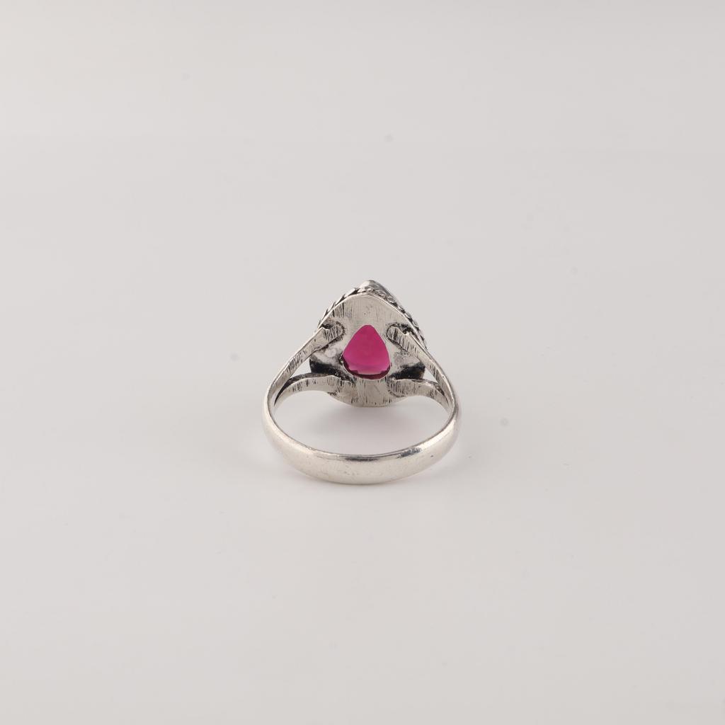 Pink Rubellite Gemstone 925 Sterling Silver Handcrafted Women Ring Birthday Gift RR-85-10
