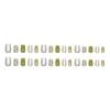Clear green fragments fine flash quicksand cat eye fashionable white ins wind manicure patch removable 30 pieces