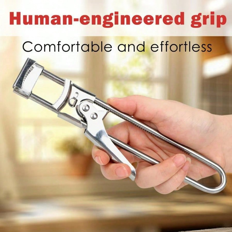 Adjustable Multifunctional Stainless Steel Can Opener, Master Jar And Bottle Opener, Kitchen Gadgets Tight Grip Lid Opener, Kitchen Essential