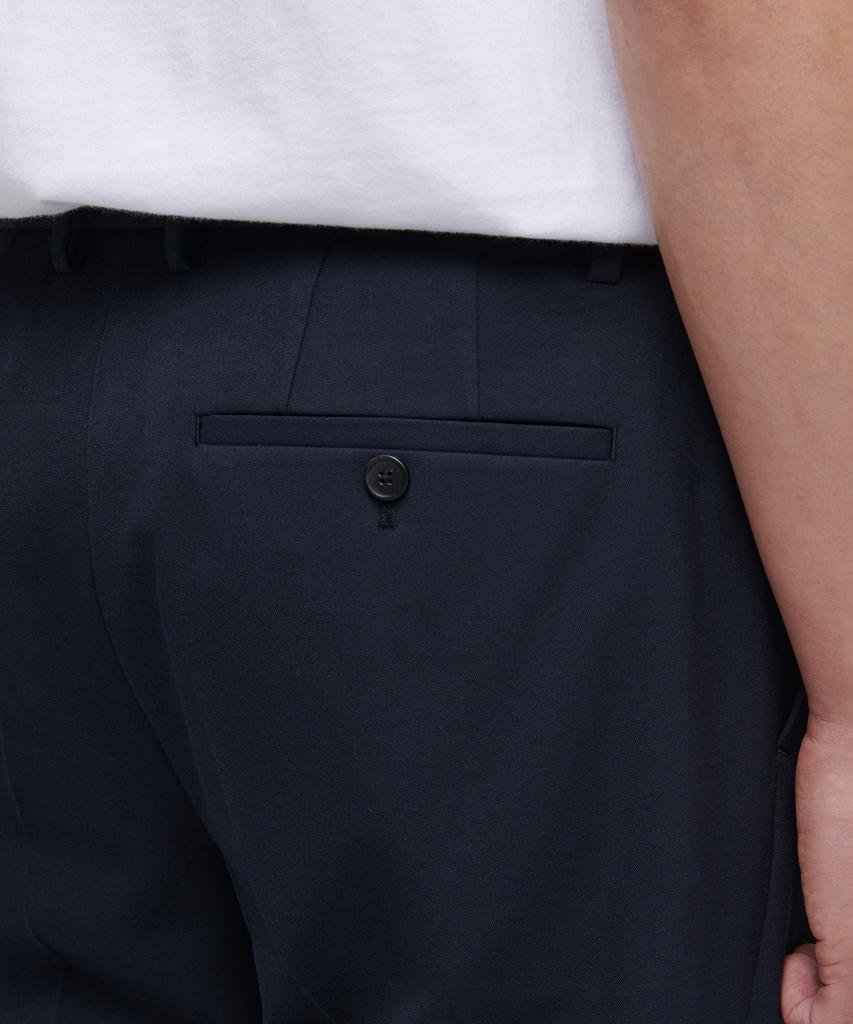 Musinsa Standard Tapered Turn-Up Hidden Banding Crop Slacks [Navy]